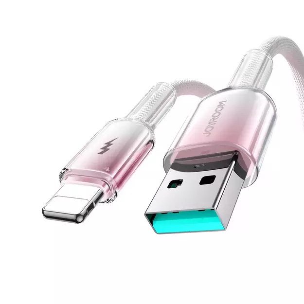 Joyroom S-A42 Crystal-Clear Series 3A USB-A - Lightning cable 1.2m - white 1