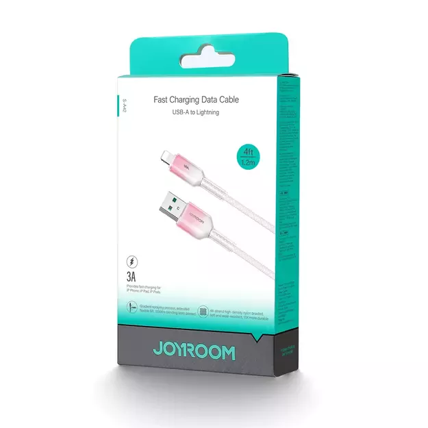 Joyroom S-A42 Crystal-Clear Series 3A USB-A - Lightning cable 1.2m - white 7