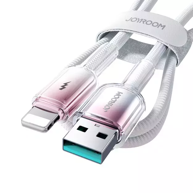 Joyroom S-A42 Crystal-Clear Series 3A USB-A - Lightning cable 1.2m - white 4