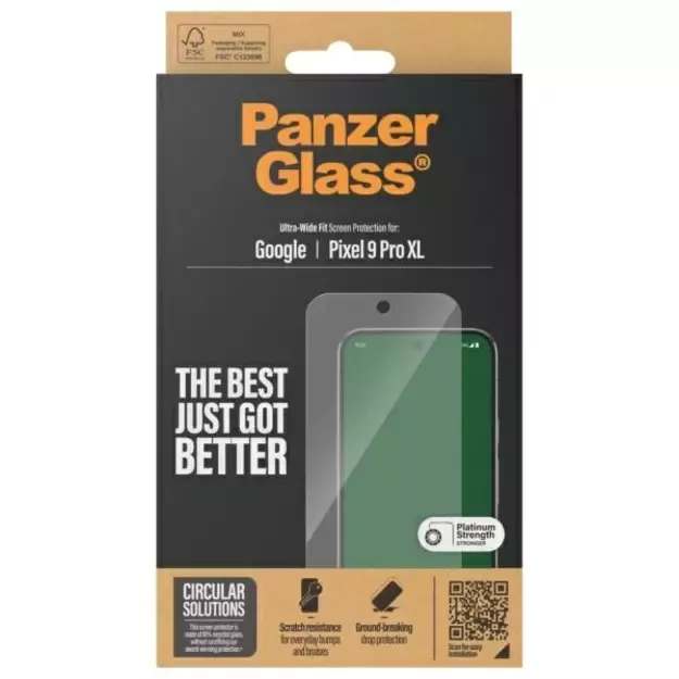 PanzerGlass Ultra-Wide Fit Screen Protection Tempered Glass for Google Pixel 9 Pro XL - Clear 6