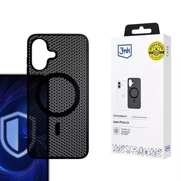 3mk COOLing MagCase for Apple iPhone 16 Plus - Black