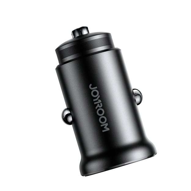 Joyroom JR-CCN05 30W USB-A USB-C mini car charger - black 1