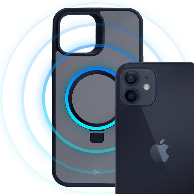 3mk Smoke Case Mag&amp Stand for Apple iPhone 12/12 pro - black 7
