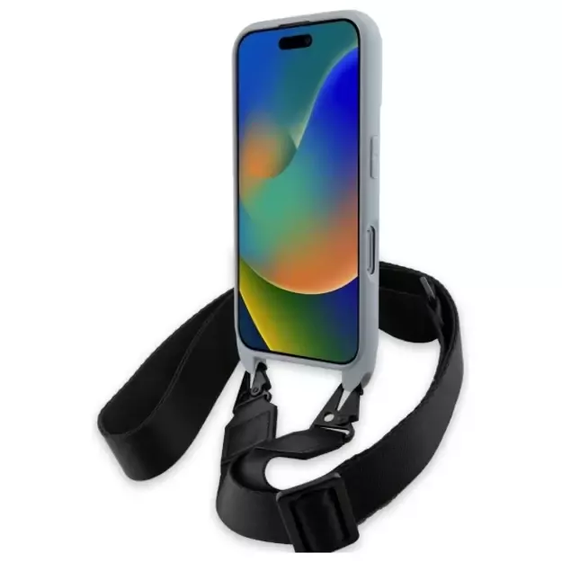 BMW M Edition Carbon Stripe &amp  Strap iPhone 16 Pro Max Case - Gray 3