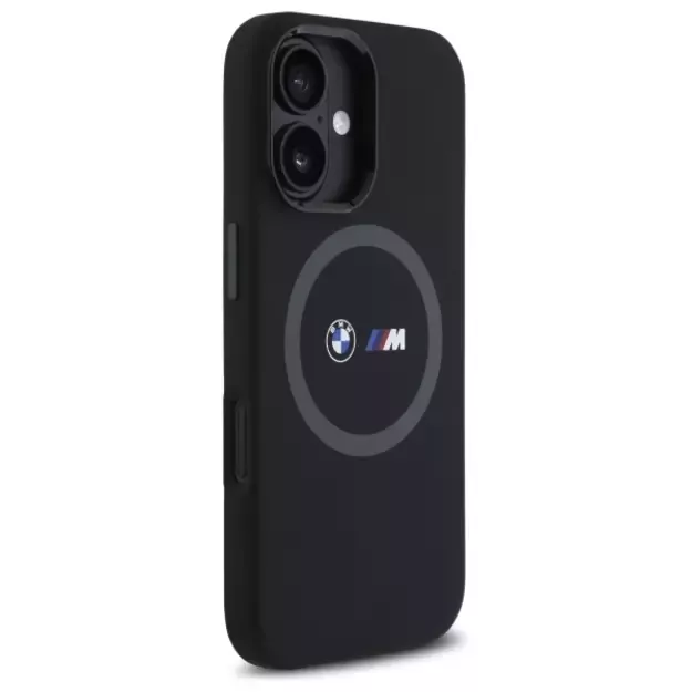 BMW M Silicone Printed Ring MagSafe iPhone 16 Case - Black 10