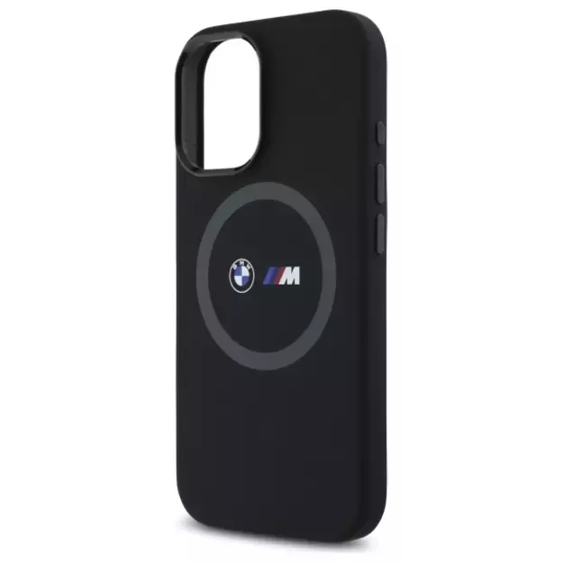 BMW M Silicone Printed Ring MagSafe iPhone 16 Case - Black 12