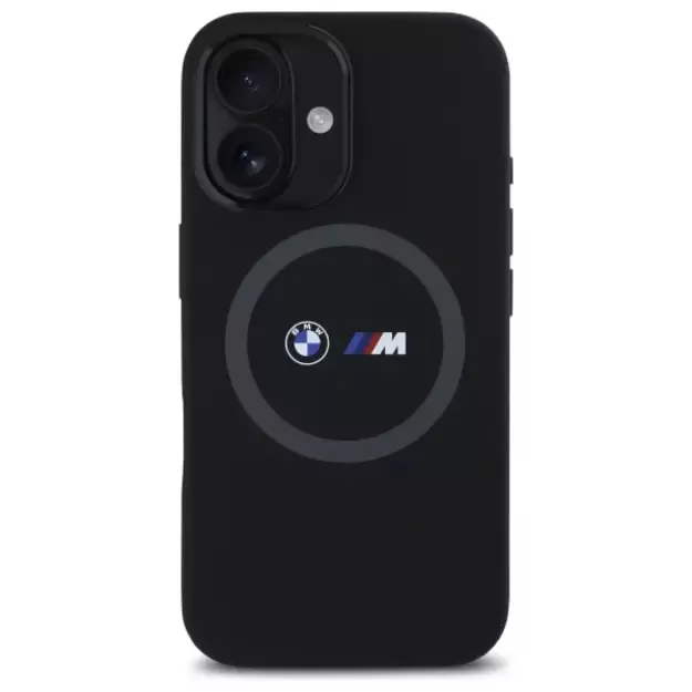 BMW M Silicone Printed Ring MagSafe iPhone 16 Case - Black 9