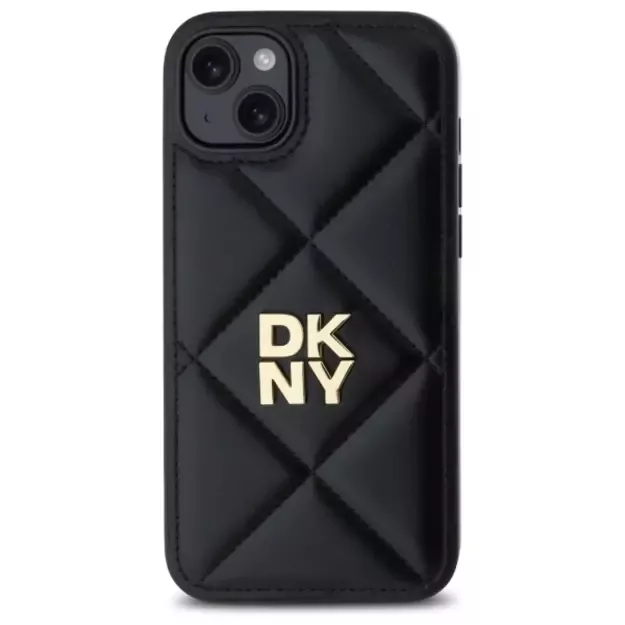 DKNY Quilted Stack Logo iPhone 15 Plus Case - Black 9