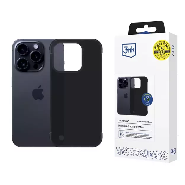 3mk Just20g Matt Case for Apple iPhone 16 Pro Max - Matte Black