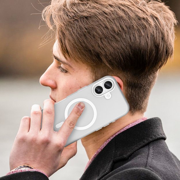 Magnetic Abrasive iPhone 17 Case Compatible with MagSafe - Matte White 4