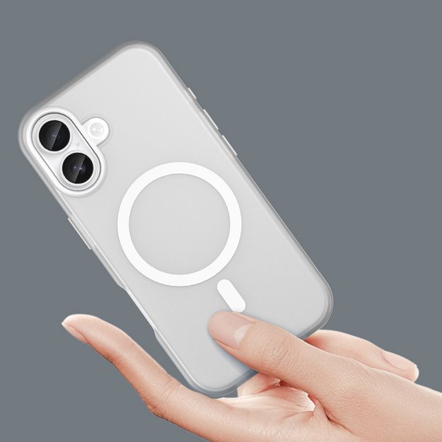 Magnetic Abrasive iPhone 17 Case Compatible with MagSafe - Matte White 3