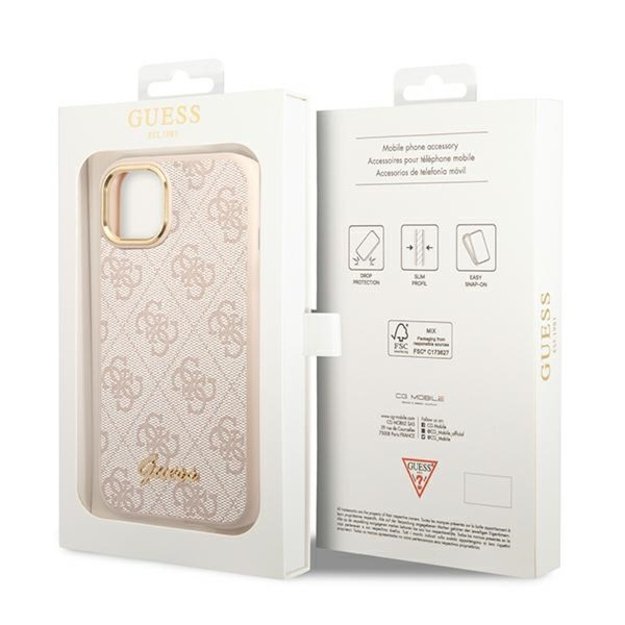 Guess GUHCP14MHG4SHP iPhone 14 Plus 6.7 &quot pink / pink hard case 4G Vintage Gold Logo 7