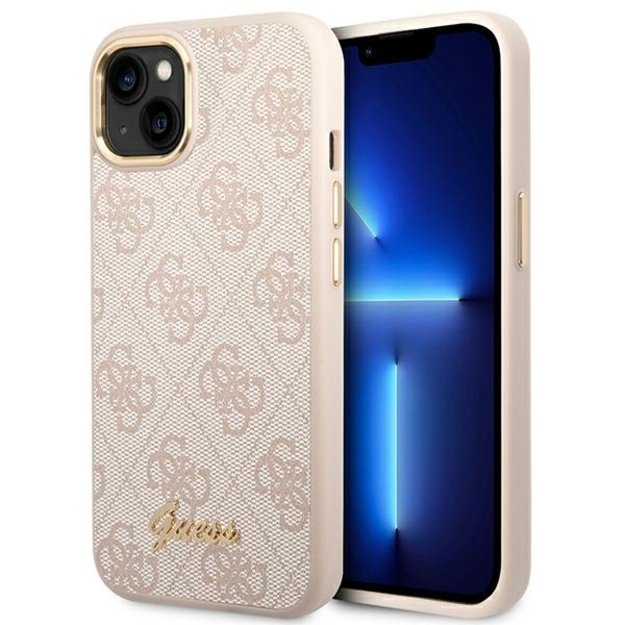 Guess GUHCP14MHG4SHP iPhone 14 Plus 6.7 &quot pink / pink hard case 4G Vintage Gold Logo