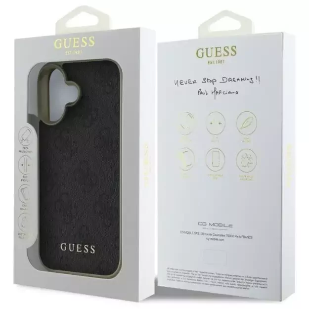 Guess 4G Charms Collection case for iPhone 16 - black 14
