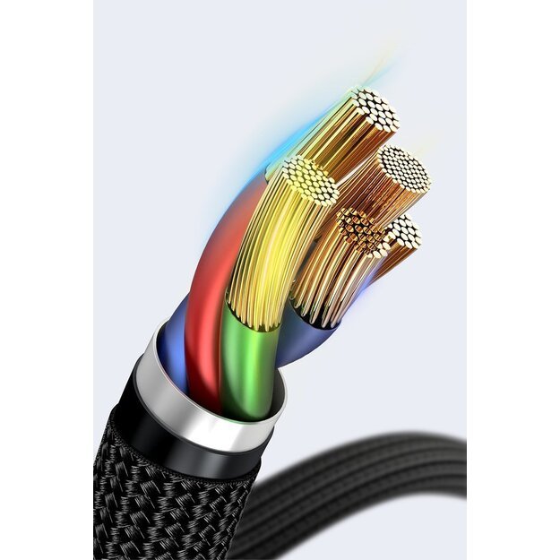 Baseus CATKLF-AL91 USB-C - USB-C PD QC cable 100W 5A 480Mb/s 2m - black and red 14