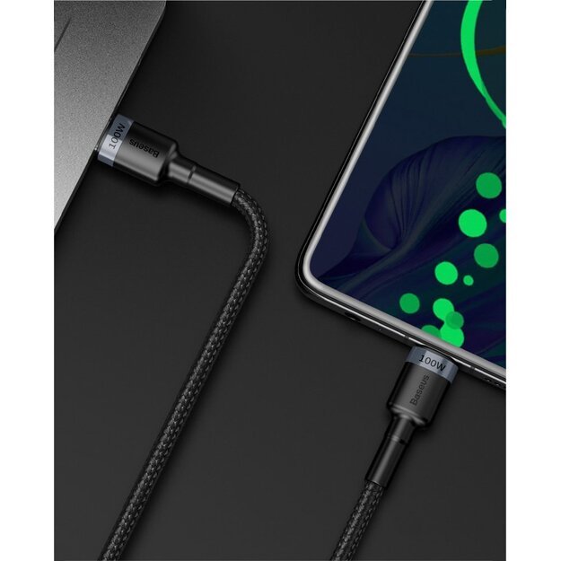 Baseus CATKLF-AL91 USB-C - USB-C PD QC cable 100W 5A 480Mb/s 2m - black and red 20