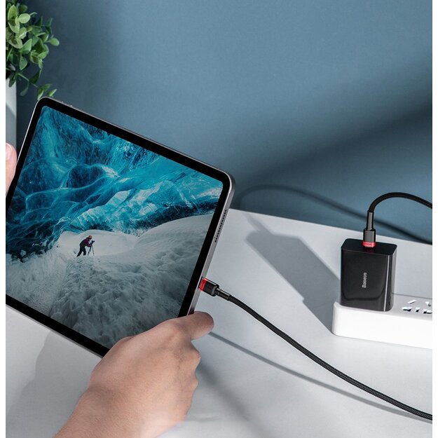 Baseus CATKLF-AL91 USB-C - USB-C PD QC cable 100W 5A 480Mb/s 2m - black and red 8