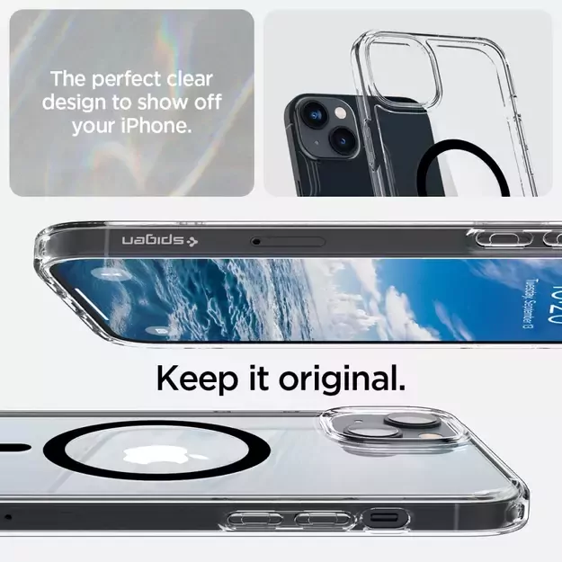 Spigen Ultra Hybrid Mag Case with MagSafe for iPhone 14 Plus - Clear Black 20