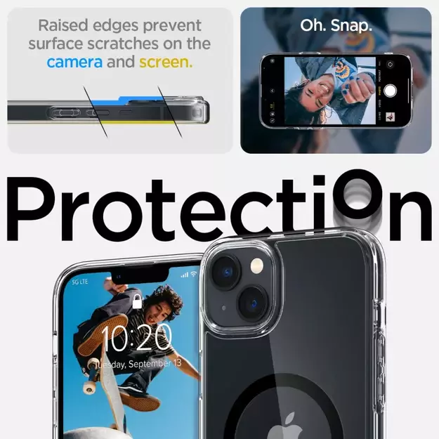 Spigen Ultra Hybrid Mag Case with MagSafe for iPhone 14 Plus - Clear Black 22