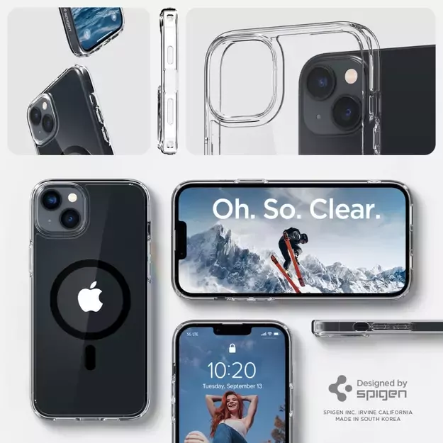 Spigen Ultra Hybrid Mag Case with MagSafe for iPhone 14 Plus - Clear Black 25