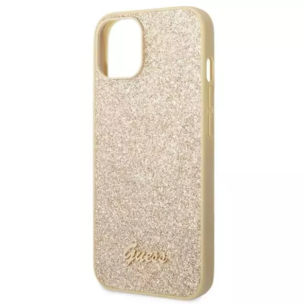 Guess GUHCP14MHGGSHD iPhone 14 Plus 6,7  złoty/gold hard case Glitter Script 5