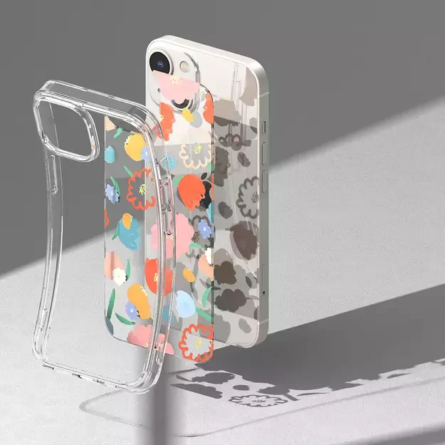 Ringke Fusion Design Armored Sleeve Cover with Gel Frame for iPhone 14 Plus transparent (Floral) (FD637E31) 23
