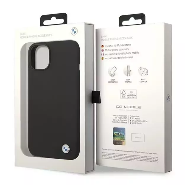 Case BMW BMHCP14MSILBK iPhone 14 Plus 6.7&quot  black/black Silicone Metal Logo 11