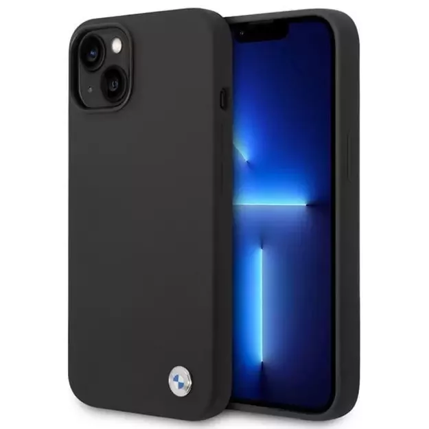 Case BMW BMHCP14MSILBK iPhone 14 Plus 6.7&quot  black/black Silicone Metal Logo