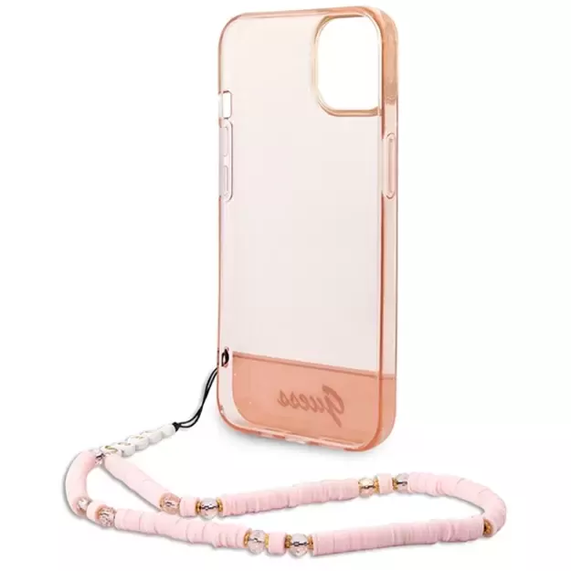Guess GUHCP14MHGCOHP iPhone 14 Plus 6.7&quot  pink/pink hardcase Translucent Pearl Strap 5