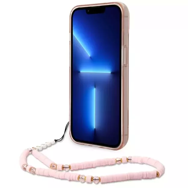 Guess GUHCP14MHGCOHP iPhone 14 Plus 6.7&quot  pink/pink hardcase Translucent Pearl Strap 3