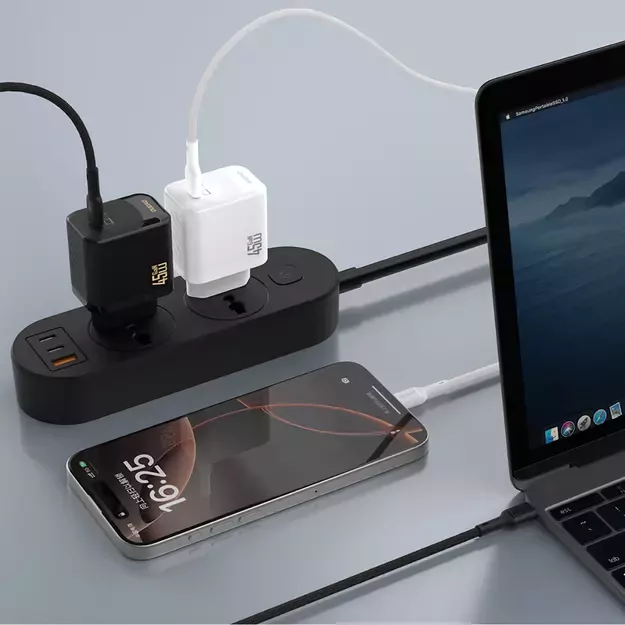 Dudao A28 45W GaN USB-C Wall Charger - White 2
