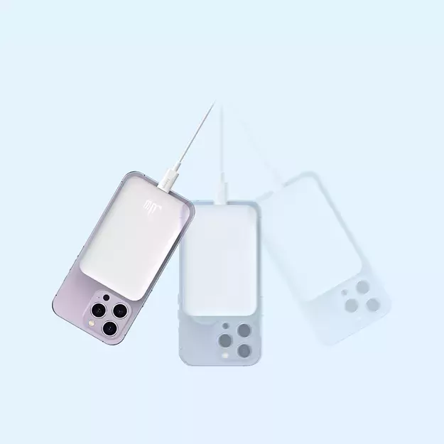 Baseus Magnetic Mini Air PPCXM06A 6000mAh 20W Power Bank with Simple Series USB-C Cable - White 12