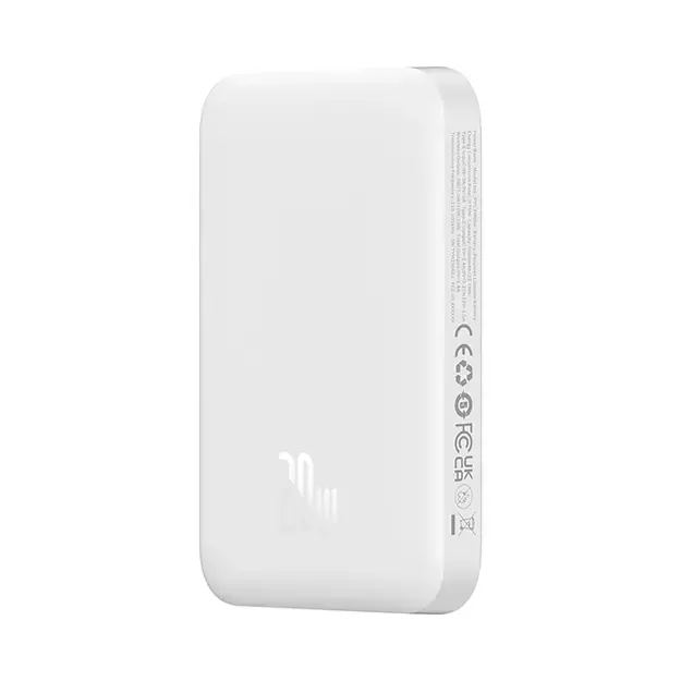 Baseus Magnetic Mini Air PPCXM06A 6000mAh 20W Power Bank with Simple Series USB-C Cable - White 3