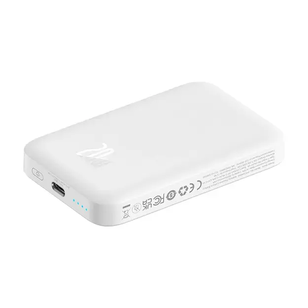Baseus Magnetic Mini Air PPCXM06A 6000mAh 20W Power Bank with Simple Series USB-C Cable - White 13