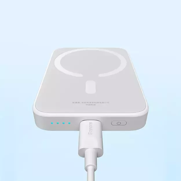 Baseus Magnetic Mini Air PPCXM06A 6000mAh 20W Power Bank with Simple Series USB-C Cable - White 8