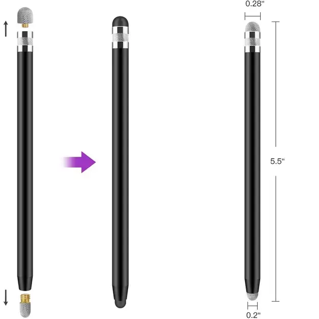 Tech-Protect USP100 4-TIP Touch Stylus Passive Pen - Black 8