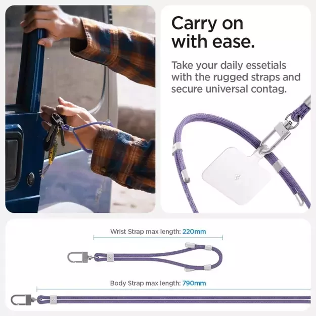 Spigen Universal Set Lanyard and Pendant - Purple 2