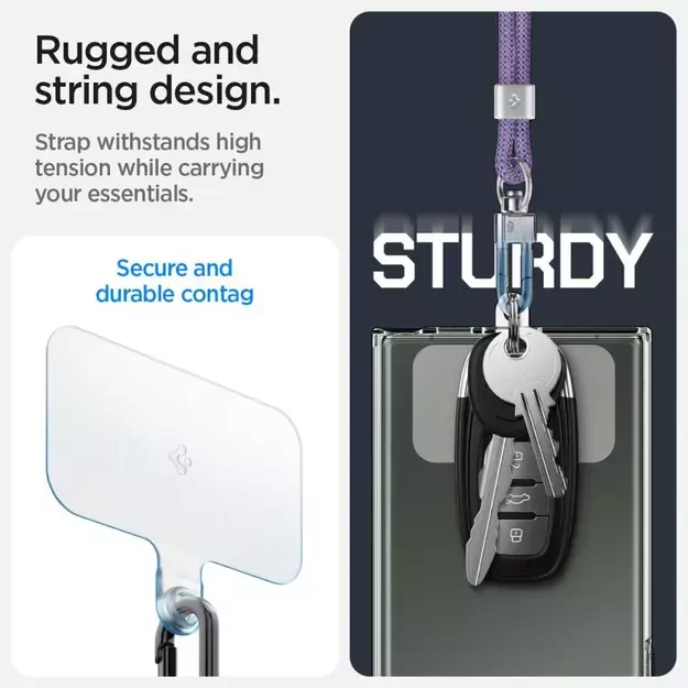 Spigen Universal Set Lanyard and Pendant - Purple 1