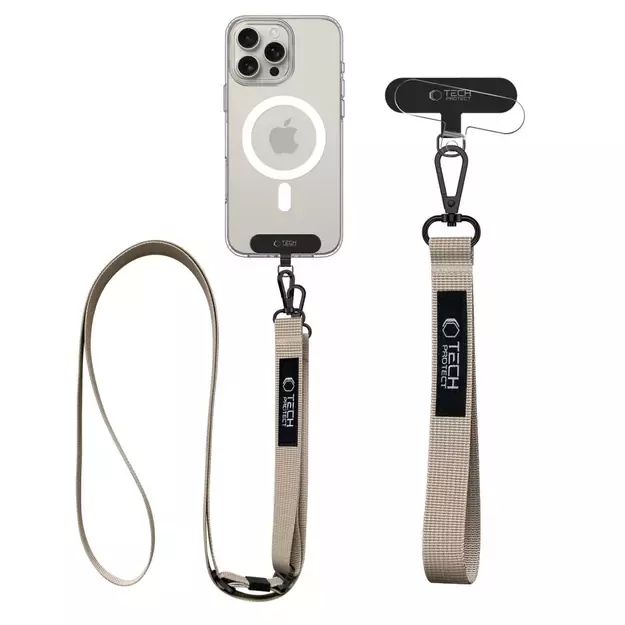 Tech-Protect C65 Rope Crossbody Leash - Beige 1