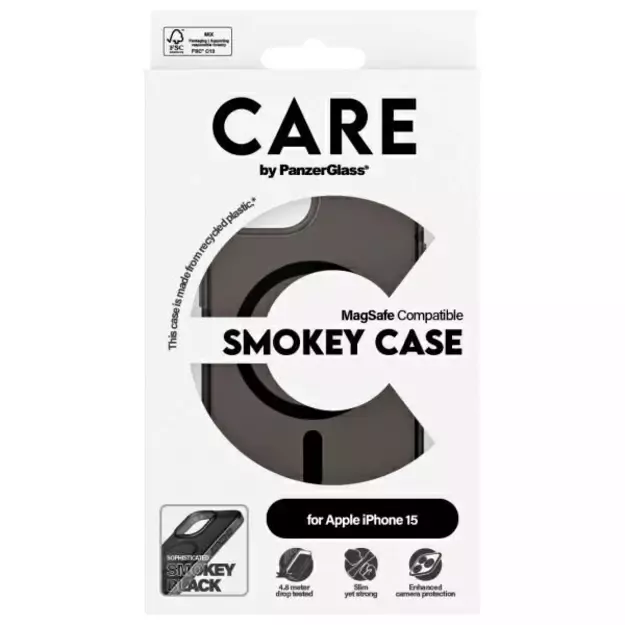 Care PanzerGlass Flagship Case MagSafe for iPhone 15 - Black 3