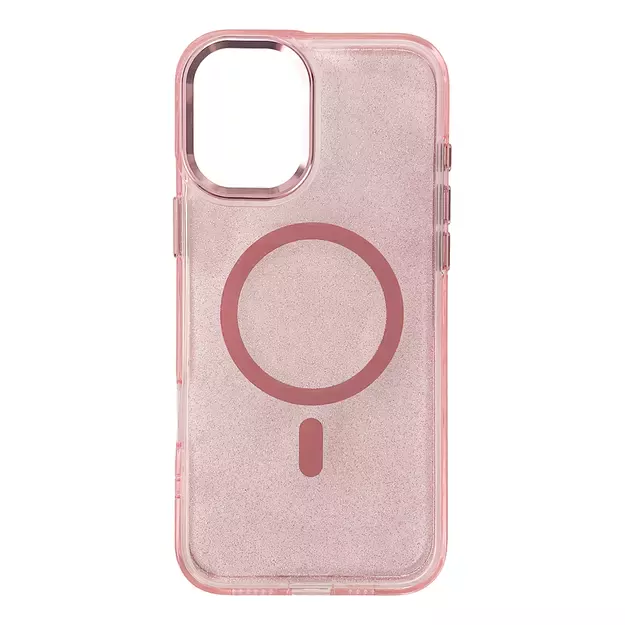 Wozinsky Glitter Case with Mag Safe for Samsung Galaxy S24 FE - Pink with Glitter 1