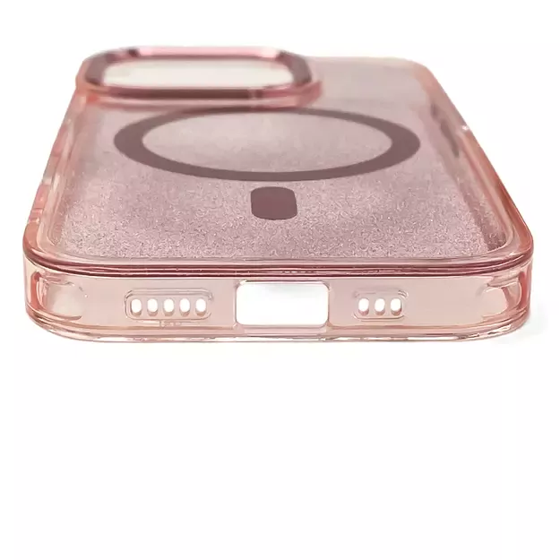 Wozinsky Glitter Case with Mag Safe for Samsung Galaxy S24 FE - Pink with Glitter 3