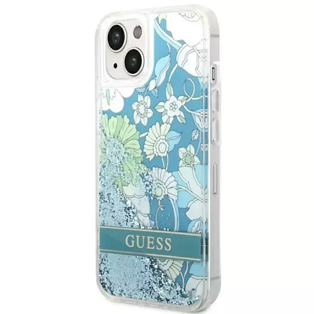 Guess GUHCP14MLFLSN iPhone 14 Plus 6.7 &quot green / green hardcase Flower Liquid Glitter 9