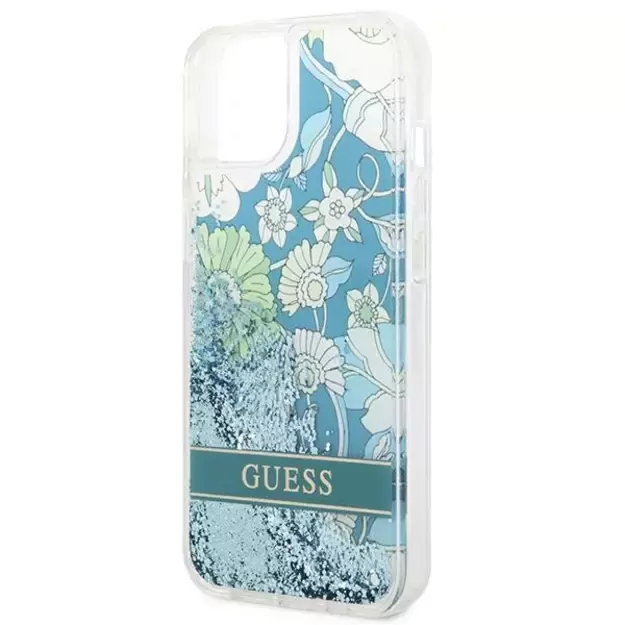 Guess GUHCP14MLFLSN iPhone 14 Plus 6.7 &quot green / green hardcase Flower Liquid Glitter 13