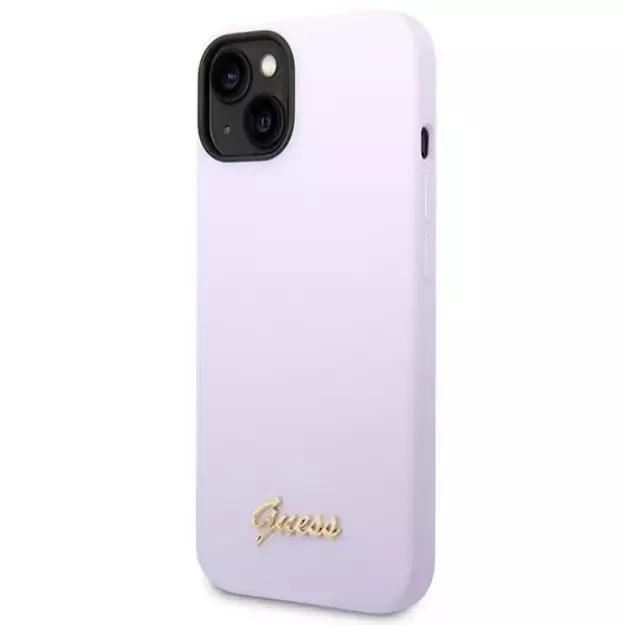 Guess GUHCP14SSLSMU iPhone 14 6.1  purple/purple hard case Silicone Vintage Gold Logo 1
