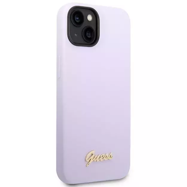 Guess GUHCP14SSLSMU iPhone 14 6.1  purple/purple hard case Silicone Vintage Gold Logo 3