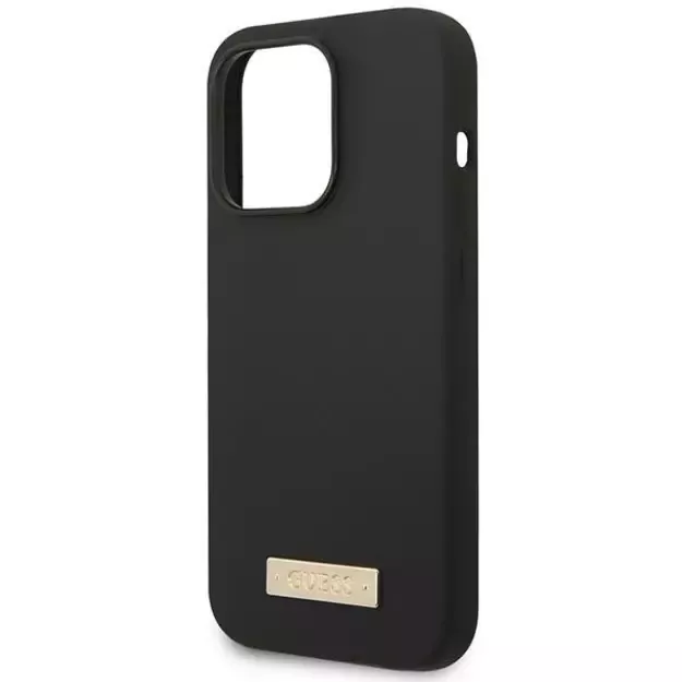 Guess GUHMP14XSBPLK iPhone 14 Pro Max 6.7  black/black hard case Silicone Logo Plate MagSafe 5