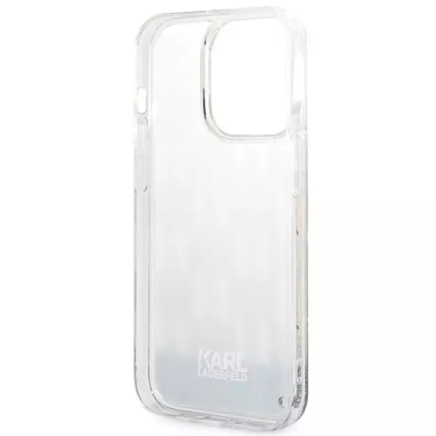 Karl Lagerfeld KLHCP14LLMNMS iPhone 14 Pro 6.1 &quot hardcase silver / silver Liquid Glitter Monogram 6