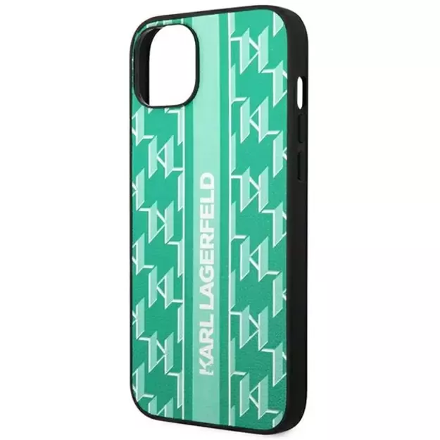 Karl Lagerfeld KLHCP14MPGKLSKN iPhone 14 Plus 6.7 &quot hardcase green / green Monogram Stripe 5