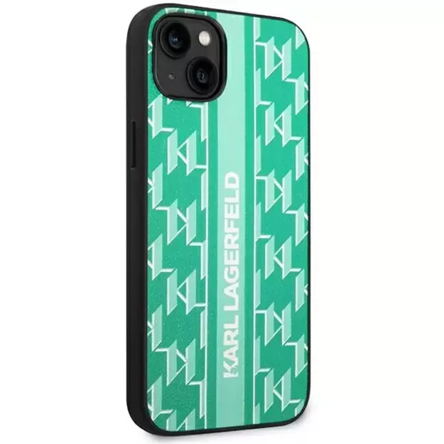 Karl Lagerfeld KLHCP14MPGKLSKN iPhone 14 Plus 6.7 &quot hardcase green / green Monogram Stripe 3
